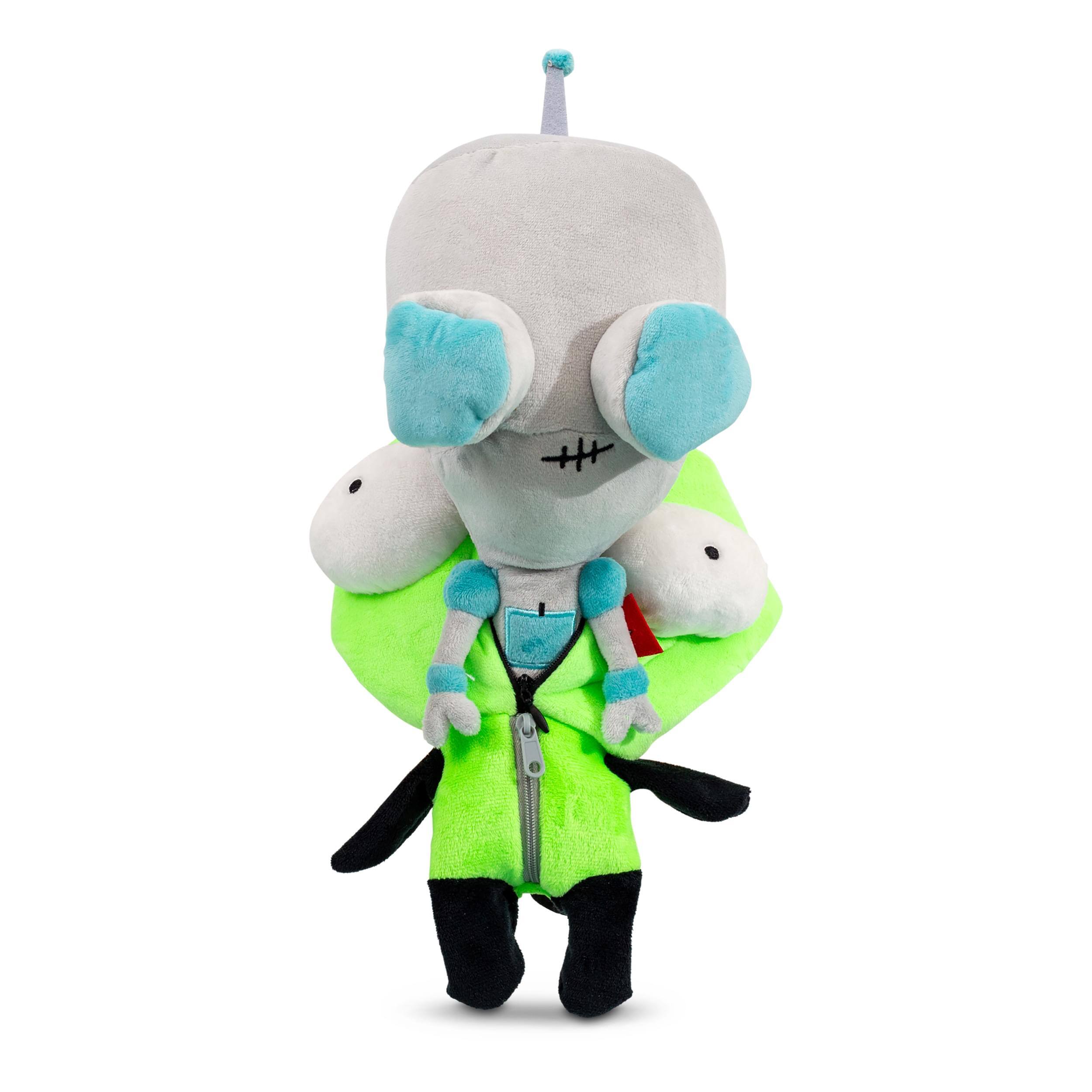 Alt View 2. Golden Bell Studios - Invader Zim GIR With Removable Costume 10-Inch Collector Plush - Green.