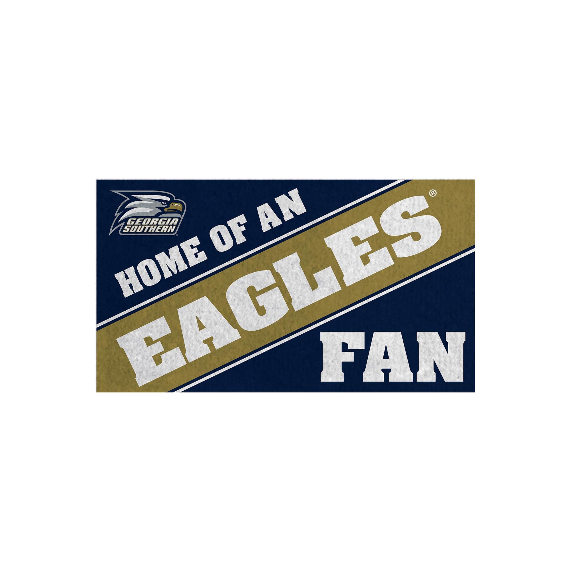 Evergreen Enterprises - Georgia Southern Eagles 16" x 28" Home of a Fan Indoor/Outdoor Logo Turf Mat - Multicolor