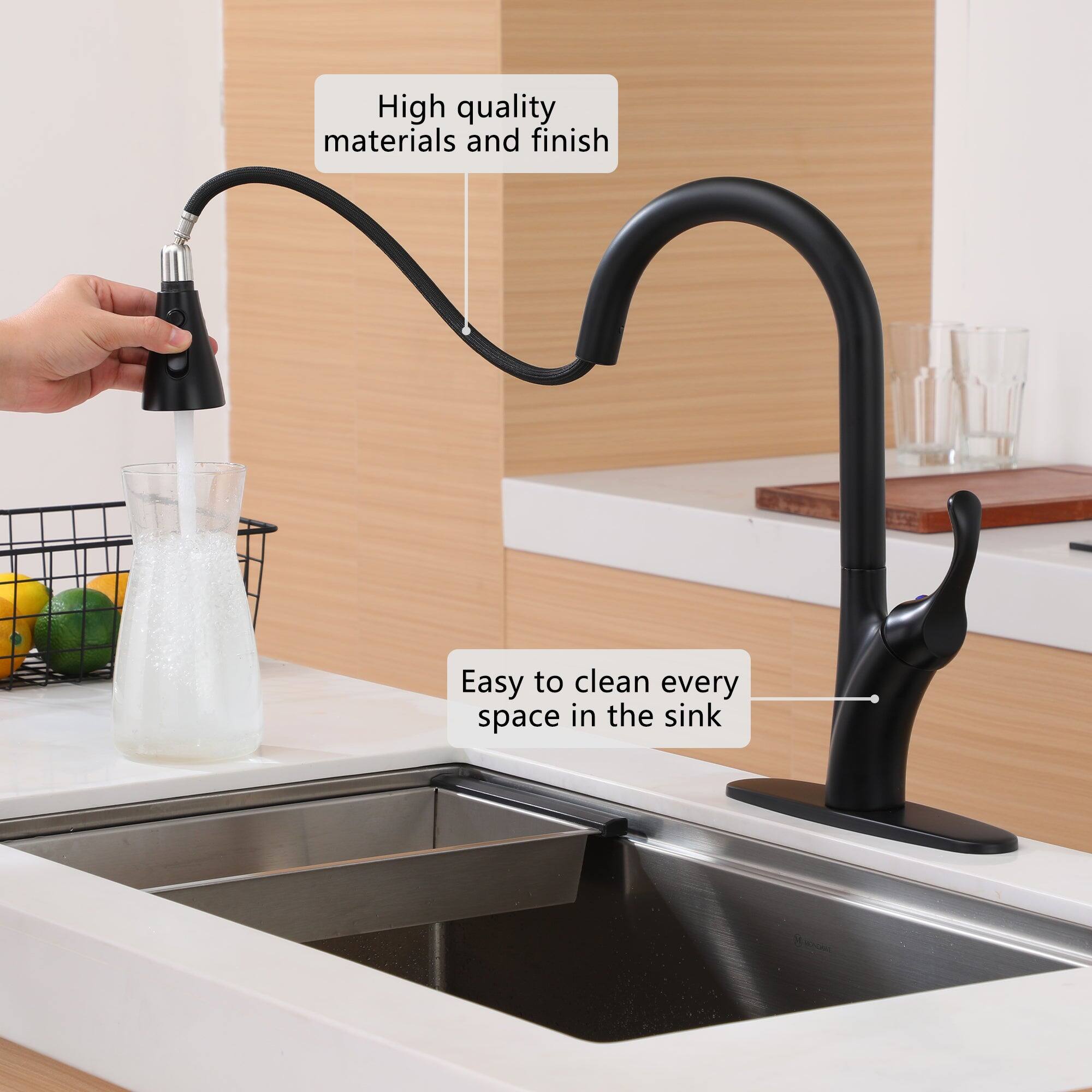 High quality materials and finish
Easy to clean every space in the sink