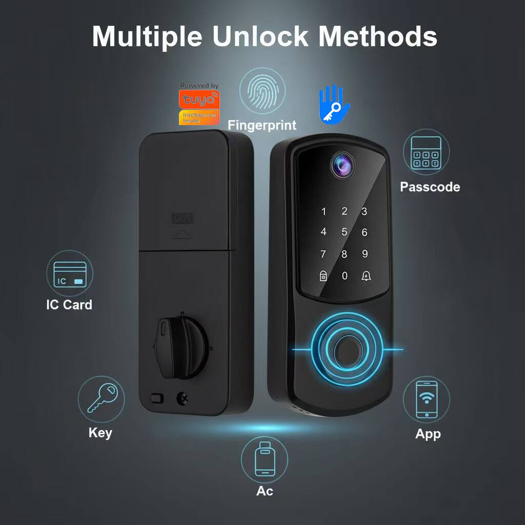 Multiple Unlock Methods  
Powered by Tuya Intelligence Inside  
Fingerprint  
Passcode  
IC Card  
Key  
App  
Ac