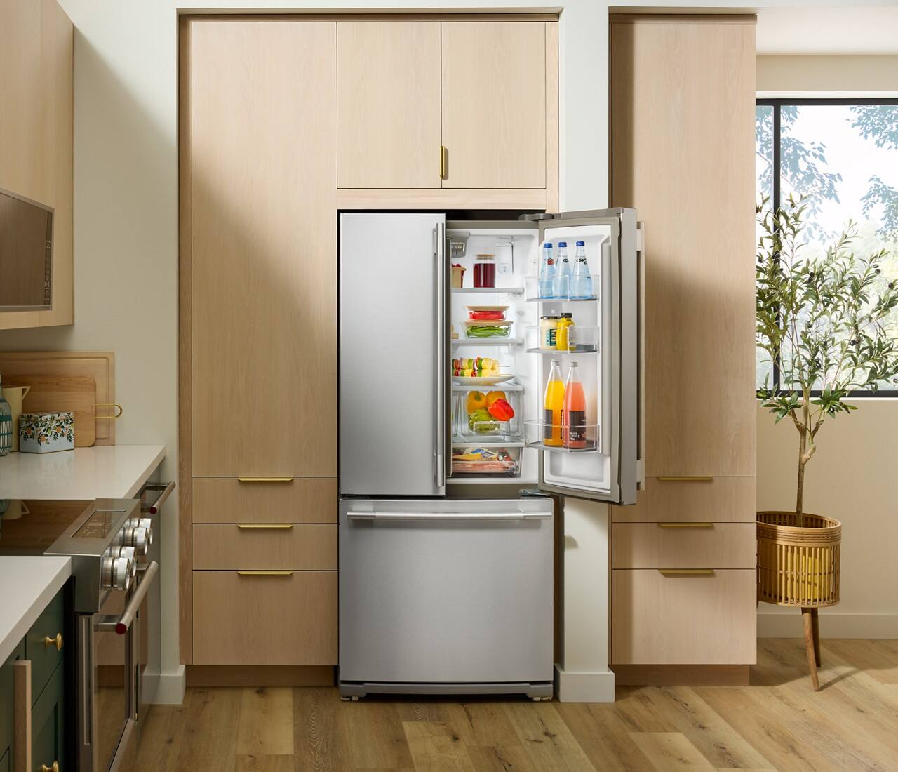 Alt View 14. KitchenAid - 20 Cu. Ft. French Door Refrigerator with PrintShield Finish and Interior Dispense - PrintShield Stainless.