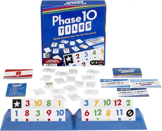 Phase 10 GOOSES
Quick Rummy-type Fun for Everyone!
2 FASTER WAYS TO PLAY PHASE 10!
+2 POINTS
1 COLOR RUN OF 4
1 SET OF 3
+1 POINT
6 OF A COLOR
+3 POINTS
1 RUN OF 6 + 1 SET OF 3
Phase 10 GOOSES
2-6 Players
Ages 7+
10-60 Minutes
Phase 10 GOOSES
2-6 Players
Ages 7+
10-60 Minutes
Phase 10 GOOSES
2-6 Players
Ages 7+
10-60 Minutes
Phase 10 GOOSES
2-6 Players
Ages 7+
10-60 Minutes
Phase 10 GOOSES
2-6 Players
Ages 7+
10-60 Minutes
Phase 10 GOOSES
2-6 Players
Ages 7+
10-60 Minutes
Phase 10 GOOSES
2-6 Players
Ages 7+
10-60