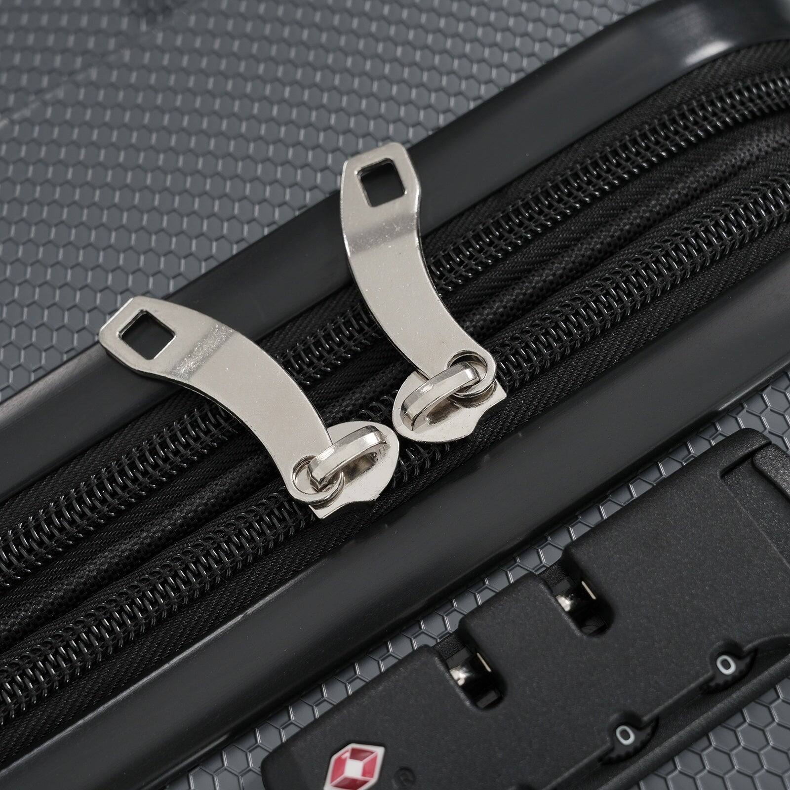 Alt View 4. BreeBe - 24 Inch Hardshell ABS Checked Luggage, Durable Expandable Travel Suitcase with Spinner Wheels, TSA Lock - Gray.