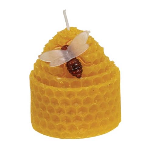 BreeBe - Yellow Honeycomb Bee Charm Candle - Multi