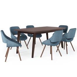 Simpli Home - Malden / Draper 7-Piece Dining Set - Denim Blue