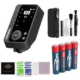 Profoto - Connect Pro Remote for Canon Bundle with 4-Pack AAA Battery and Additional Accessories - Black