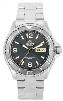 Orient - Sports Kamasu Mako III Stainless Steel Grey Dial Automatic Diver's RA-AA0819N19B RA-AA0819N39B 200M Men's Watch - Gray