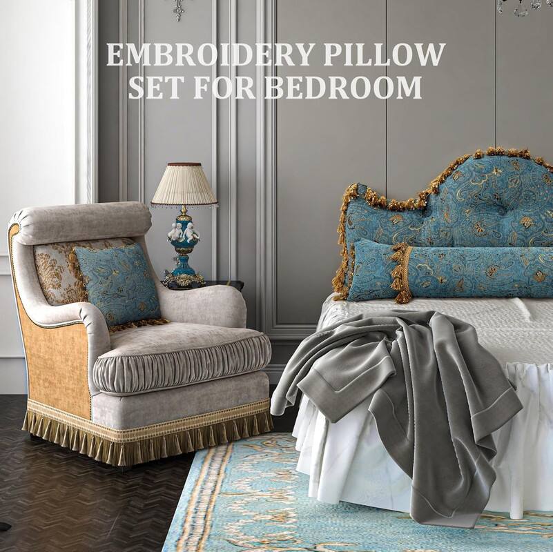 EMBROIDERY PILLOW SET FOR BEDROOM
