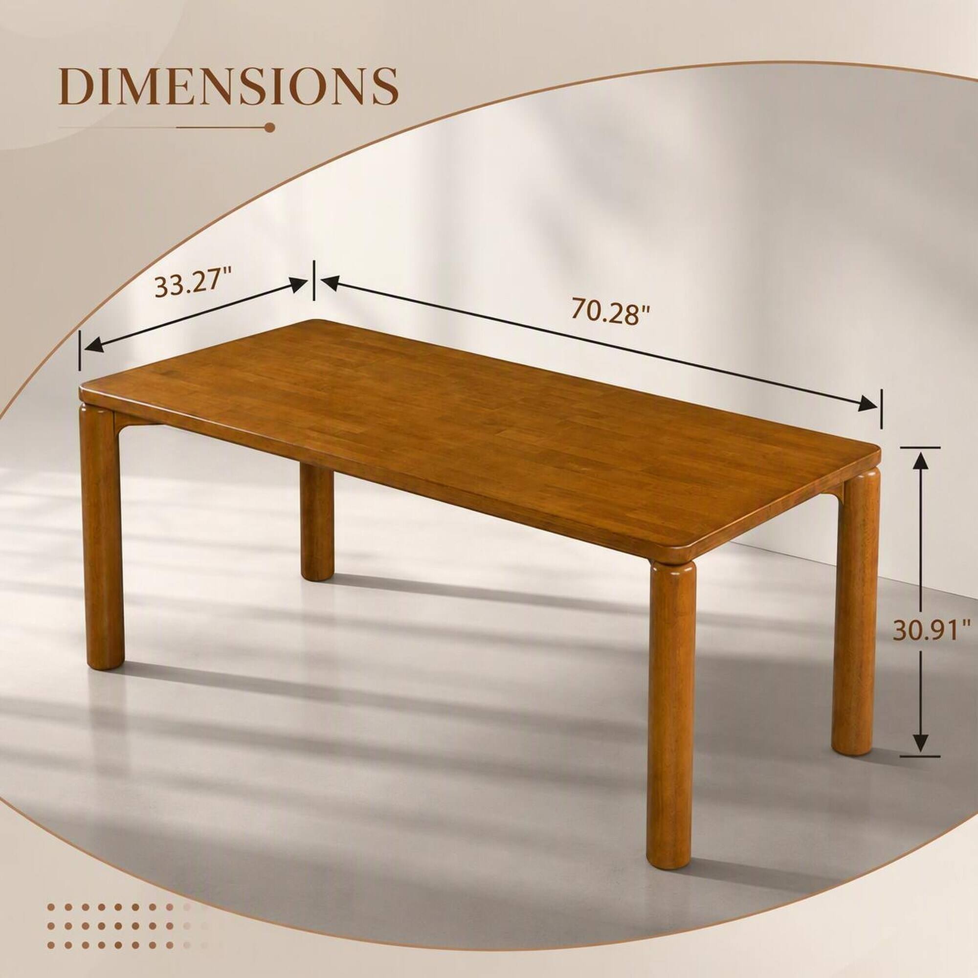 DIMENSIONS
33.27"
70.28"
30.91"