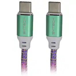 Bytech - 6 Ft. USB Type "C" To USB Type "C" Cable - Shimmer