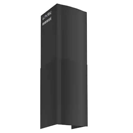Front. Winflo - Winflo Black Chimney Extension (up to 11 ft. Ceiling) for Wall Mount Range Hood - Black.