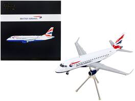GeminiJets - Embraer ERJ-170 Commercial Aircraft British Airways Gemini 200 Series 1/200 & Airplane - White with Striped Tail