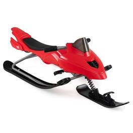 Costway - Snow Racer Sled with Brakes, Tow Ropes, Easy Grip Steering Handle for Winter Sports - Red