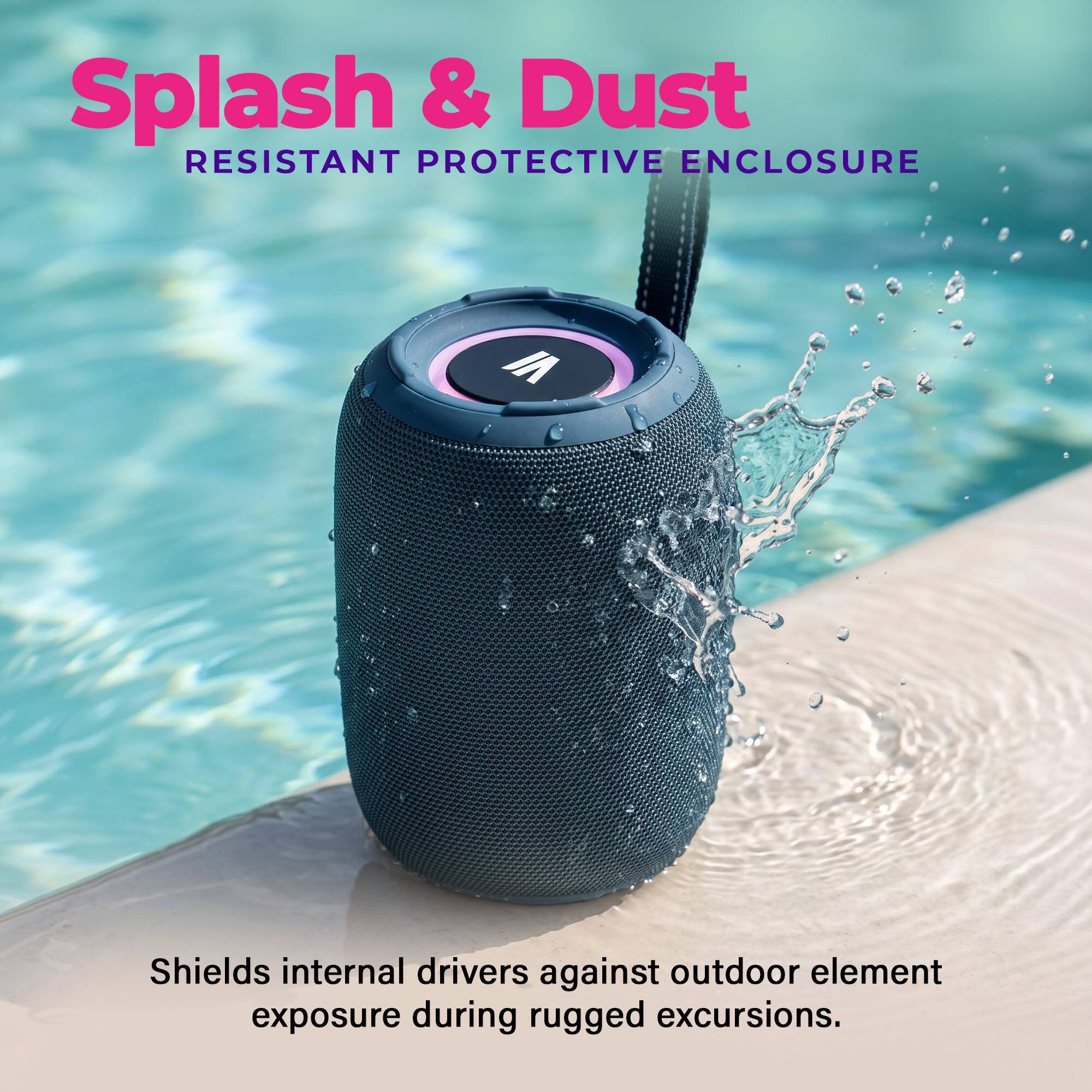 Splash & Dust RESISTANT PROTECTIVE ENCLOSURE

Shields internal drivers against outdoor element exposure during rugged excursions.