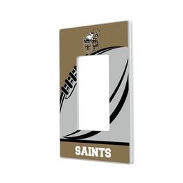 Keyscaper - New Orleans Saints Passtime Design Single Rocker Lightswitch Plate - Multicolor