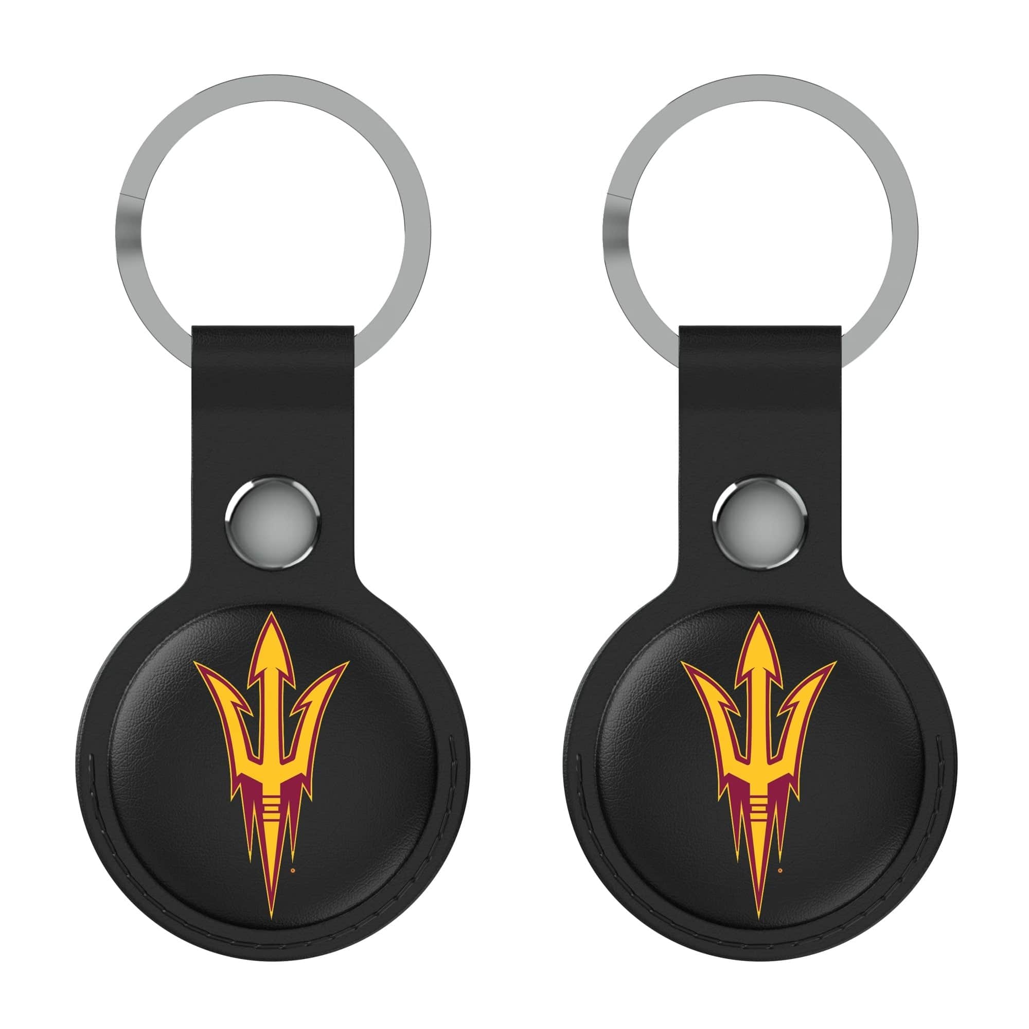 Keyscaper - Arizona State Sun Devils Leatherette AirTag Holder 2-Pack - No Size - Black