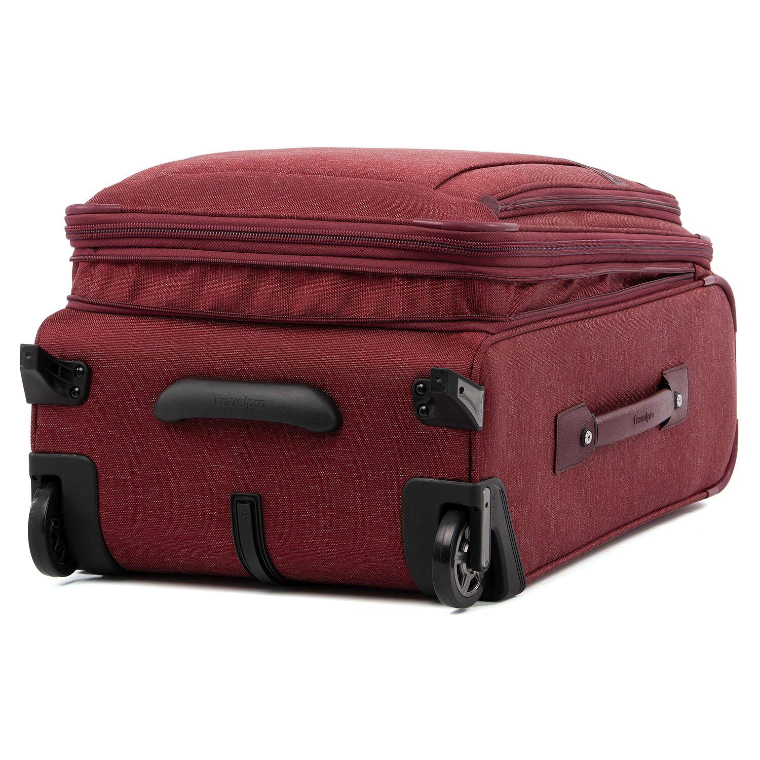Alt View 2. Travelpro - Travelpro Platinum Elite Softside Expandable 22" Carry On Rollaboard - Bordeaux.