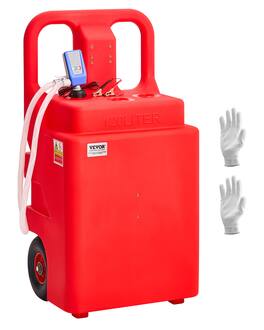 VEVOR - Fuel Caddy, 32 Gallon, Portable Fuel Tank with 12V DC 2.5 GPM Electric Fuel Transfer Pump, 4 ft Delivery Hose - Red