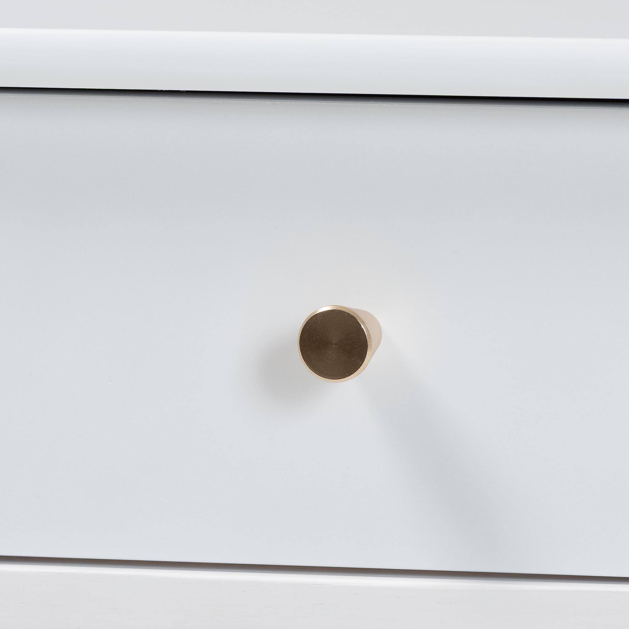 Alt View 2. Baxton Studio - Callison Spindle Nightstand - 1-Drawer Farmhouse Bedside Table with Open Shelf Storage and Turned Accents for Bedroom, - White.