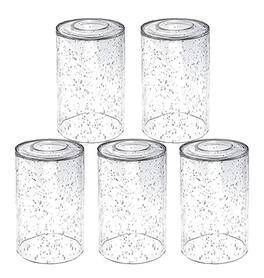 Comfort Essence - Pack Bubble Glass Lamp Shade Covers Replacements For Light Fixtures Cylinder Globe Shades Pendant Lights Ch - Bubble Glass 5 Pack