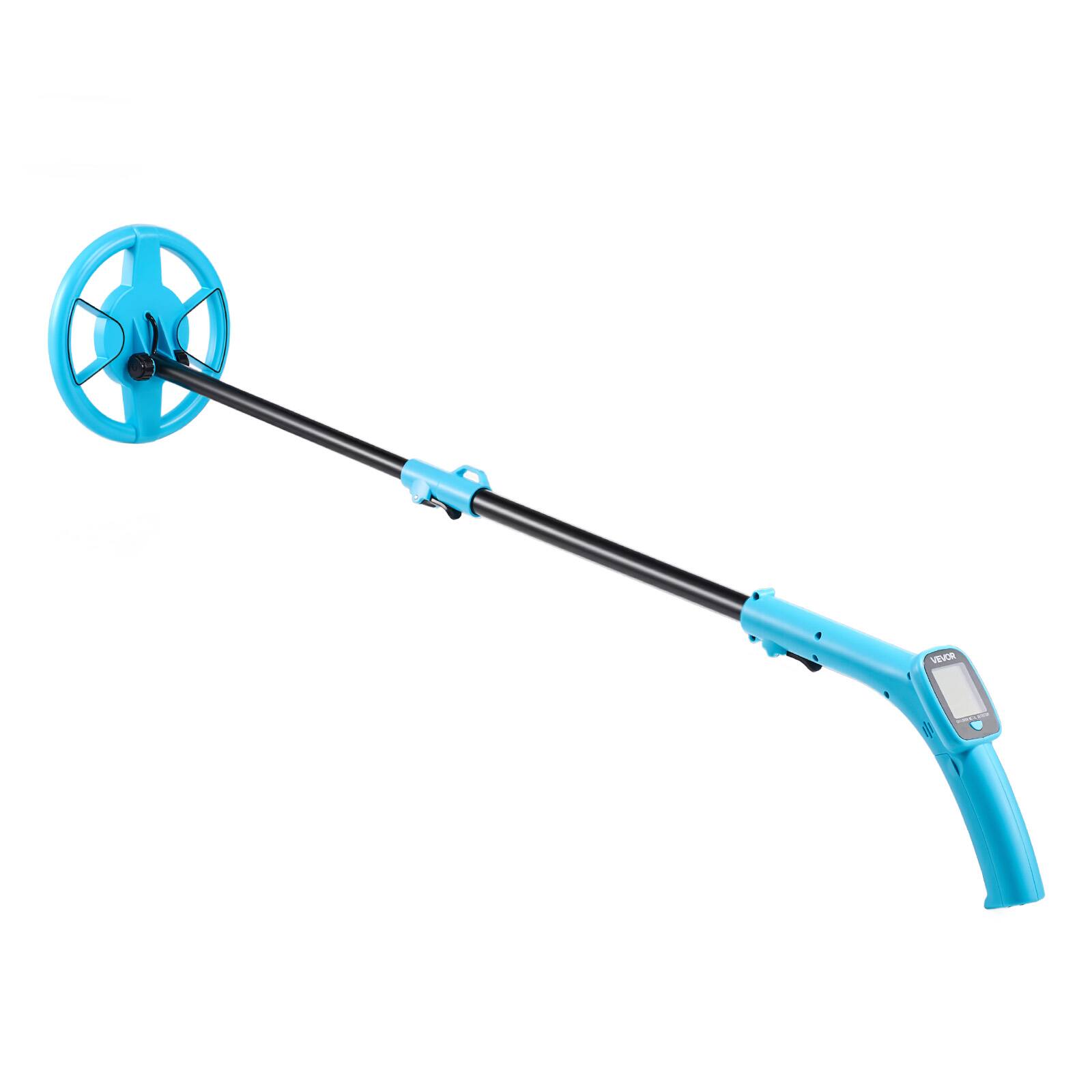 Alt View 5. VEVOR - Metal Detector, 4", Lightweight Metal Detector with LCD Display, 6" IP68 Waterproof Search Coil, Adjustable 25.6"-36.6" - Blue.