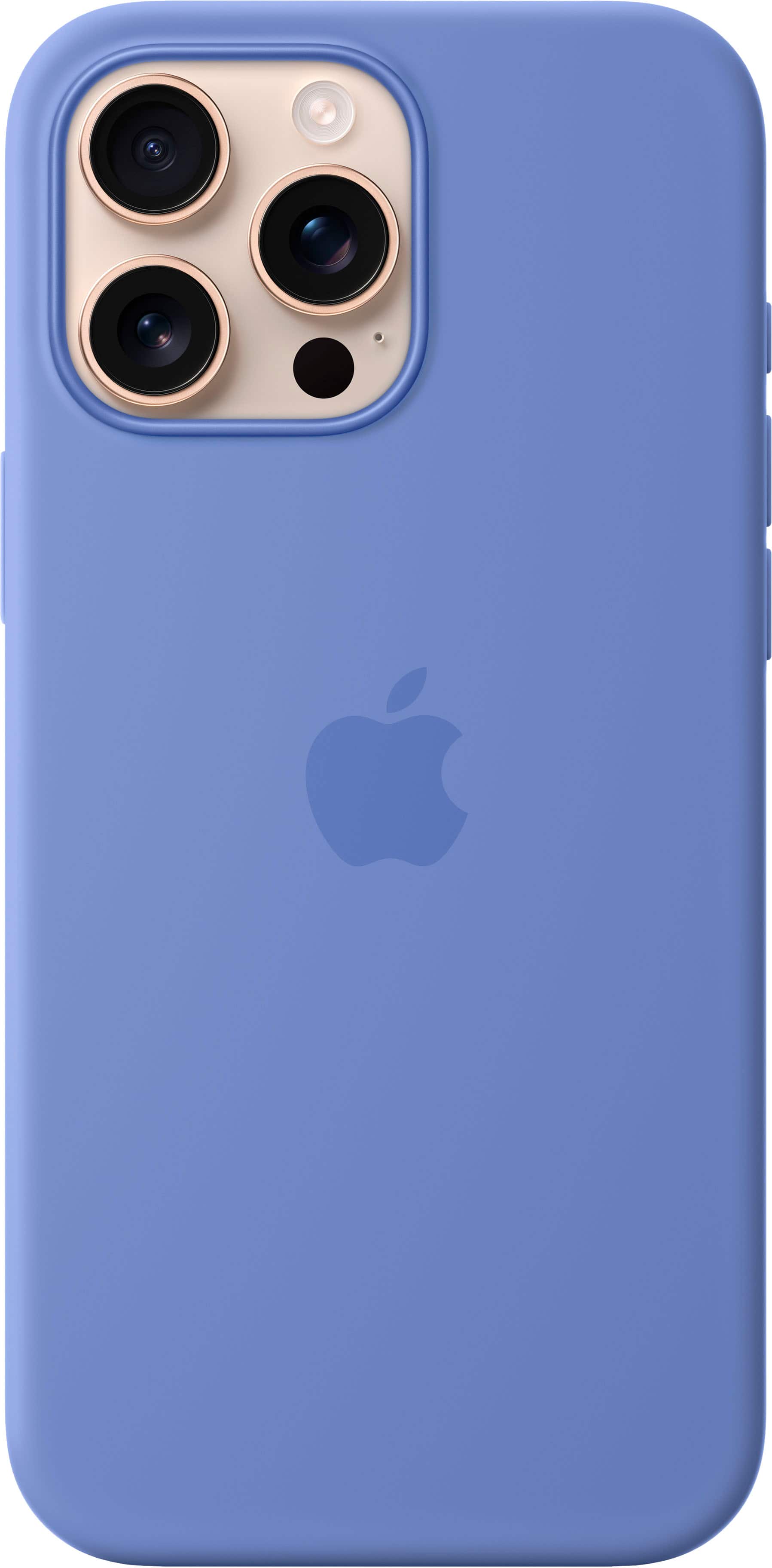 Angle. Apple - iPhone 16 Pro Max Silicone Case with MagSafe - Periwinkle.