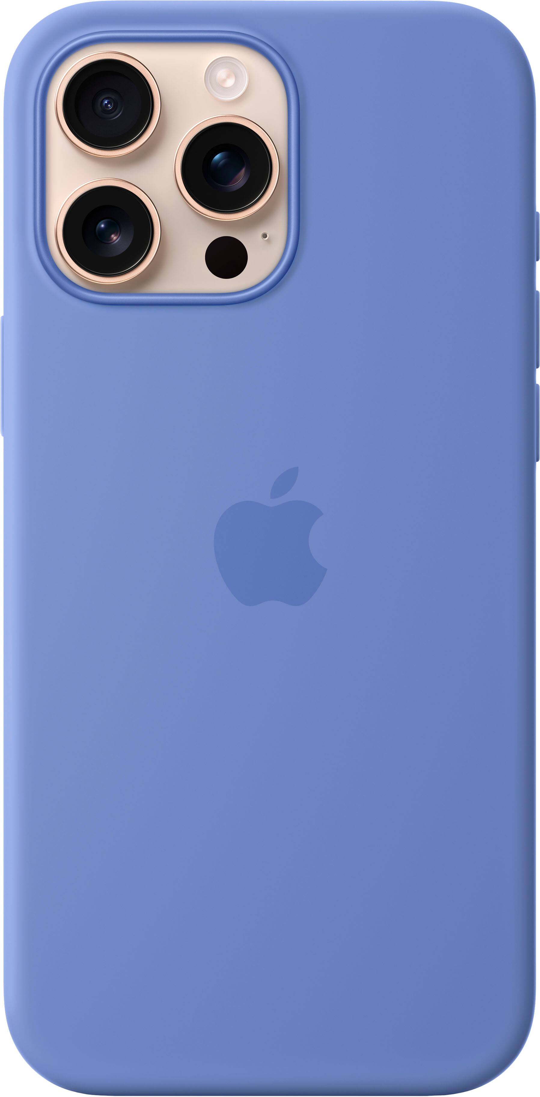 Angle. Apple - iPhone 16 Pro Max Silicone Case with MagSafe - Periwinkle.