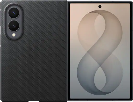 Front. Samsung - Galaxy Z Fold8 Carbon Magnet Case - Black.