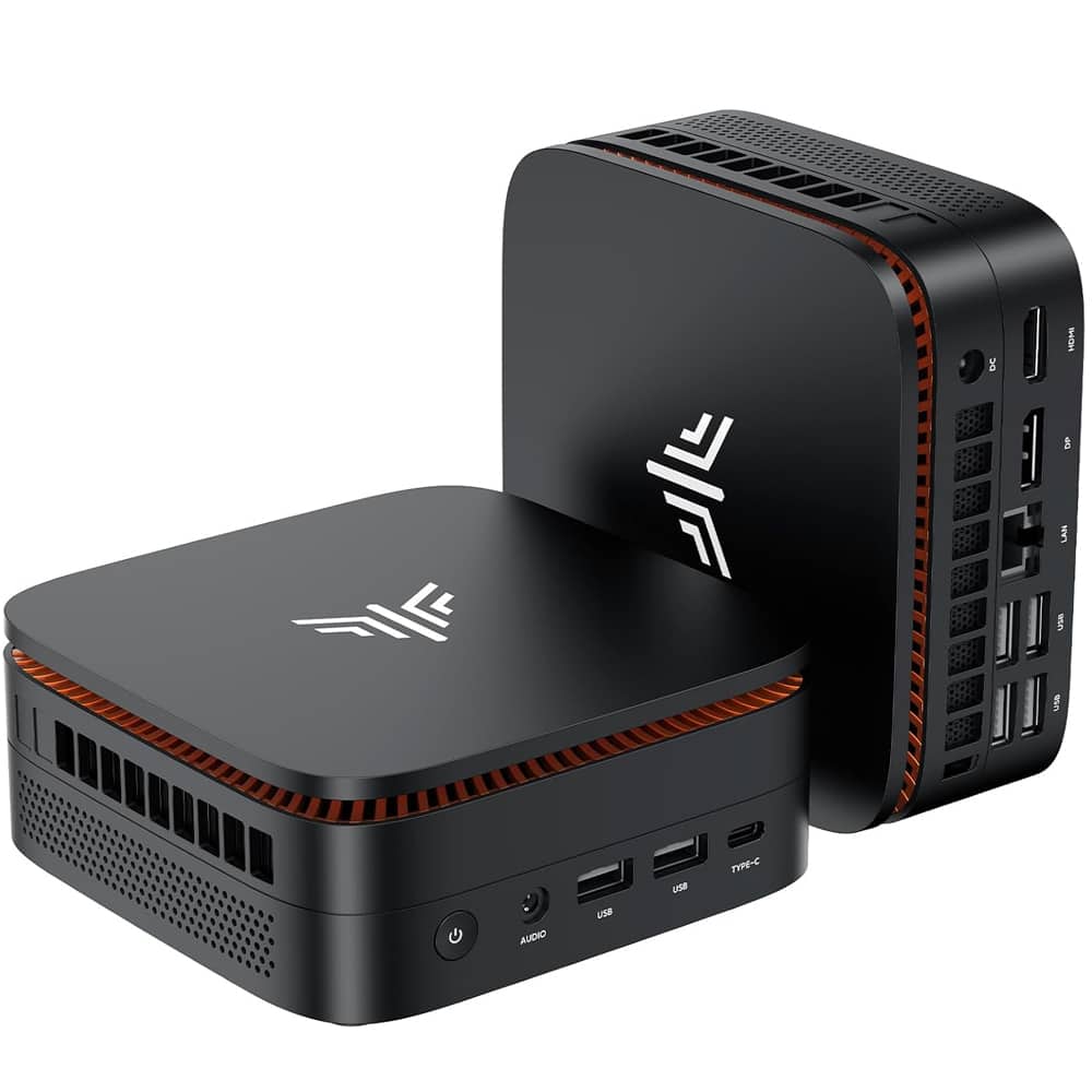 Kamrui - P1 Mini PC АMD Ryzen 3 4300U(bis zu 3,70 GHz) 16GB DDR4 512GB M.2 SSD Mini Desktop Computer W-11 Pro - Black