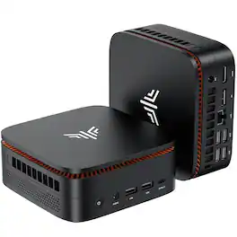 Kamrui - P1 Mini PC АMD Ryzen 3 4300U(bis zu 3,70 GHz) 16GB DDR4 512GB M.2 SSD Mini Desktop Computer W-11 Pro - Black