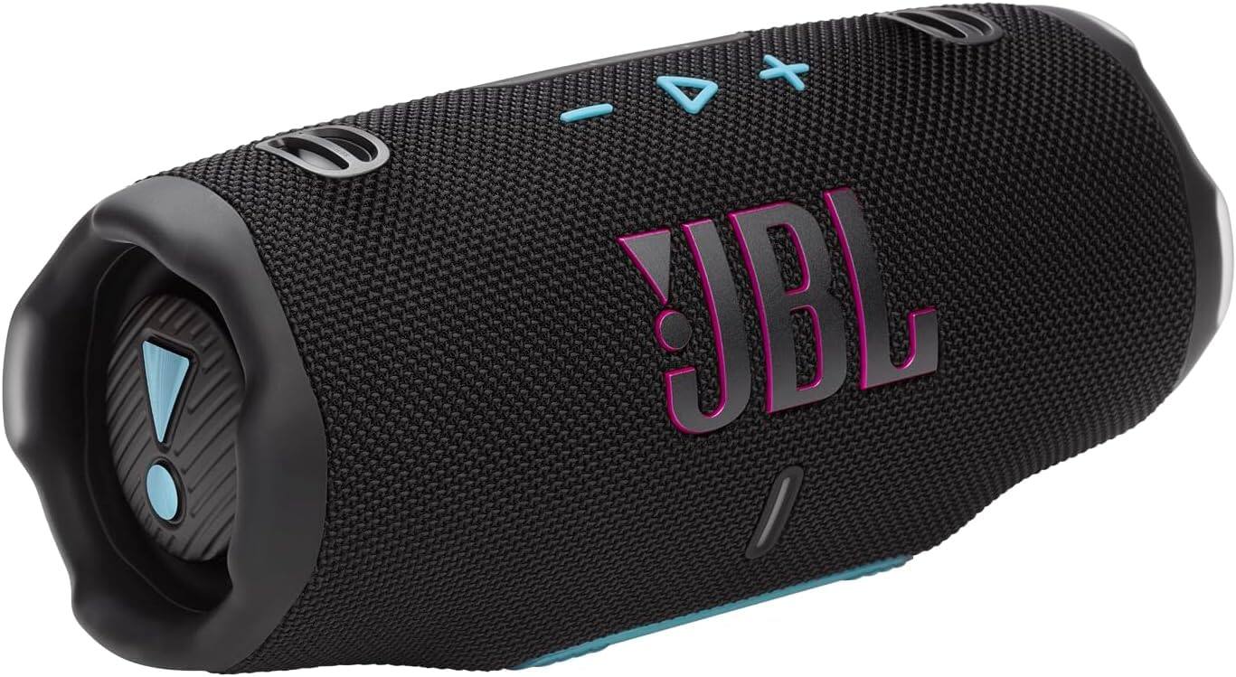 Alt View 1. JBL - Charge 6 Portable Waterproof Bluetooth Speaker with Carrying Case - Black/Teal.