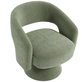 Homcom - Barrel Accent Chair - Green