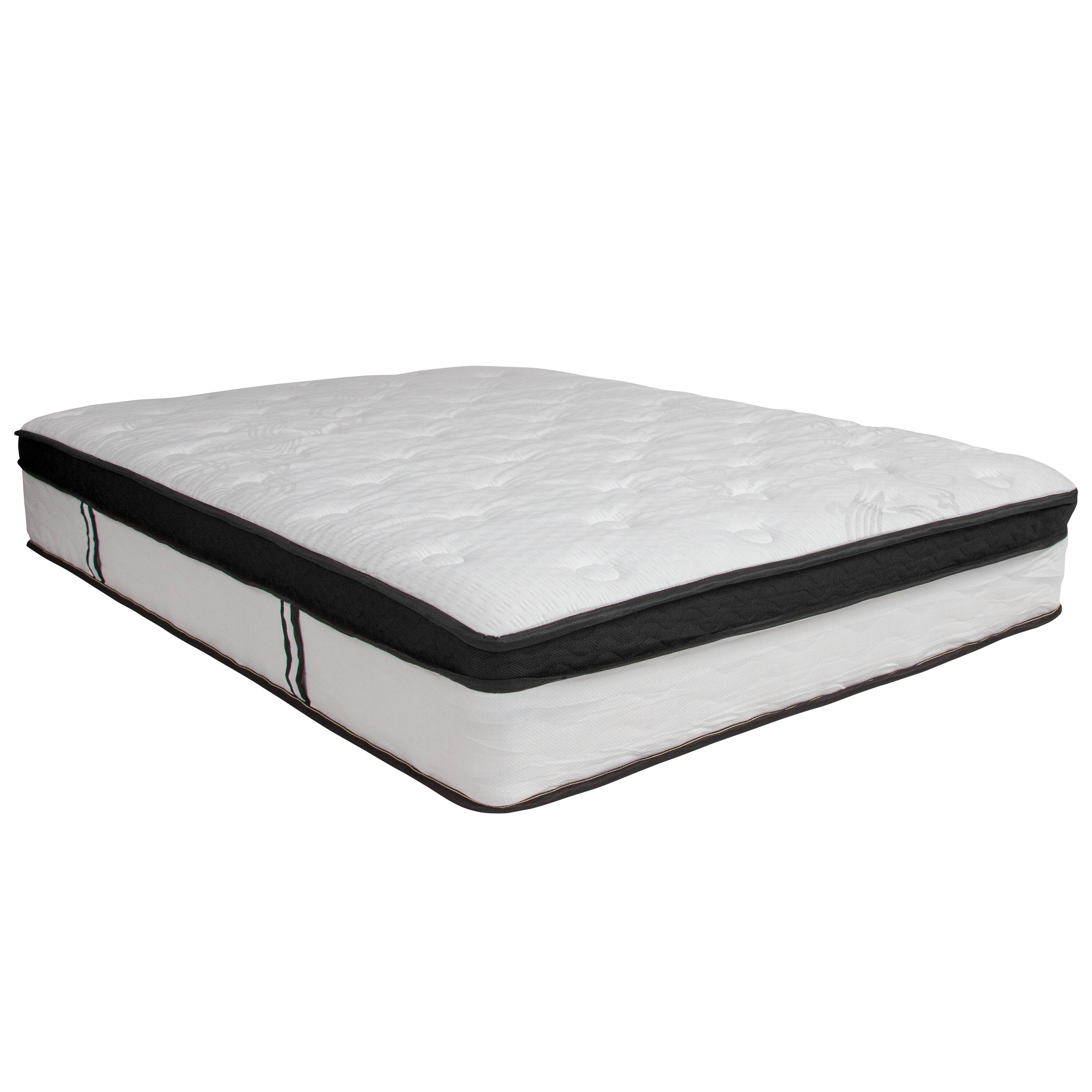Alt View 1. Emma + Oliver - 12 Inch CertiPUR-US Certified Memory Foam Pocket Spring Mattress, Mattress in a Box - White.