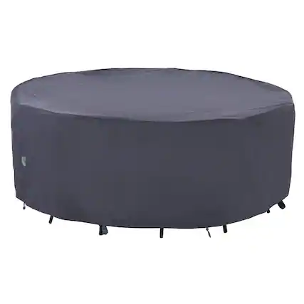 Front. F&J Outdoors - F&J Outdoors Premium Waterproof Outdoor Patio Round Table Cover - GREY.