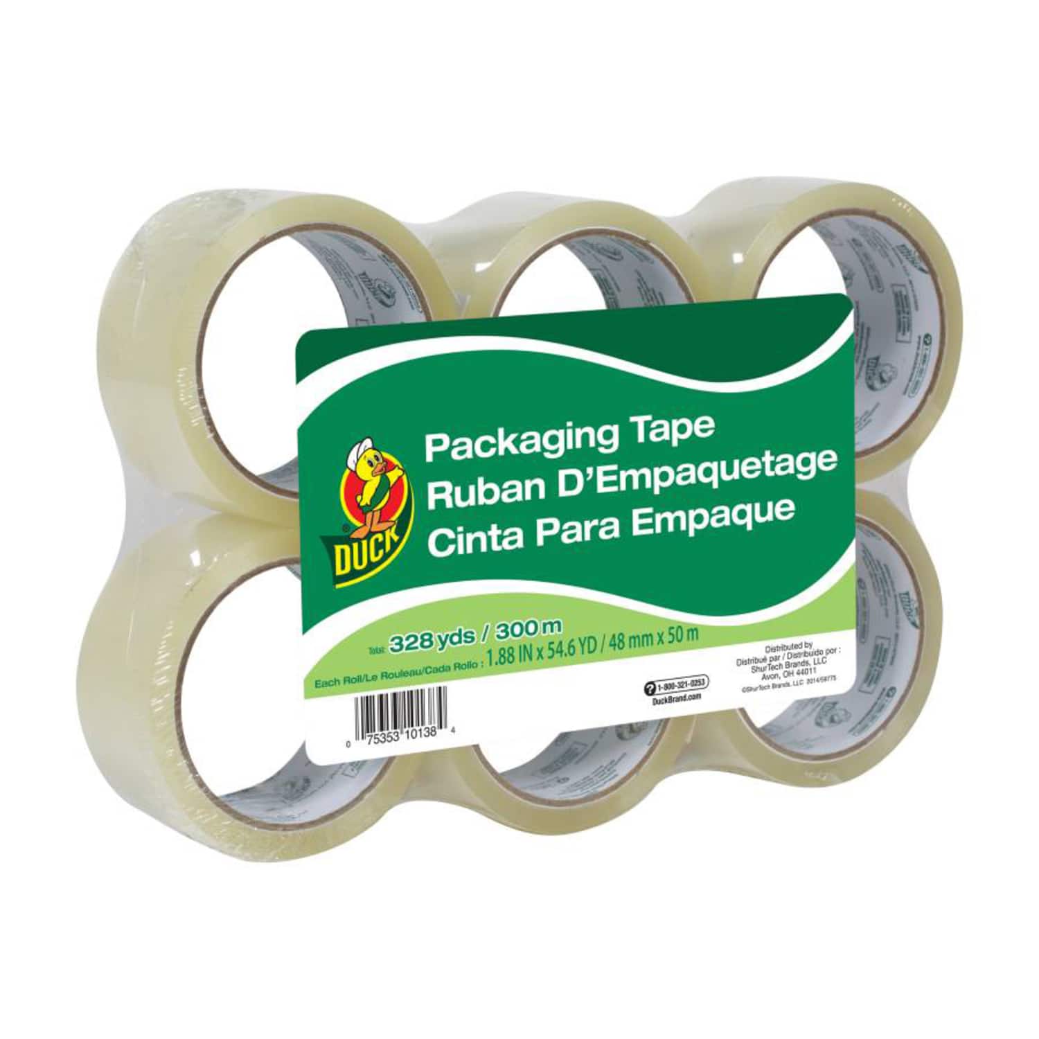 Duck - 1.88 in. W X 54.6 yd L Packaging Tape 6 pk