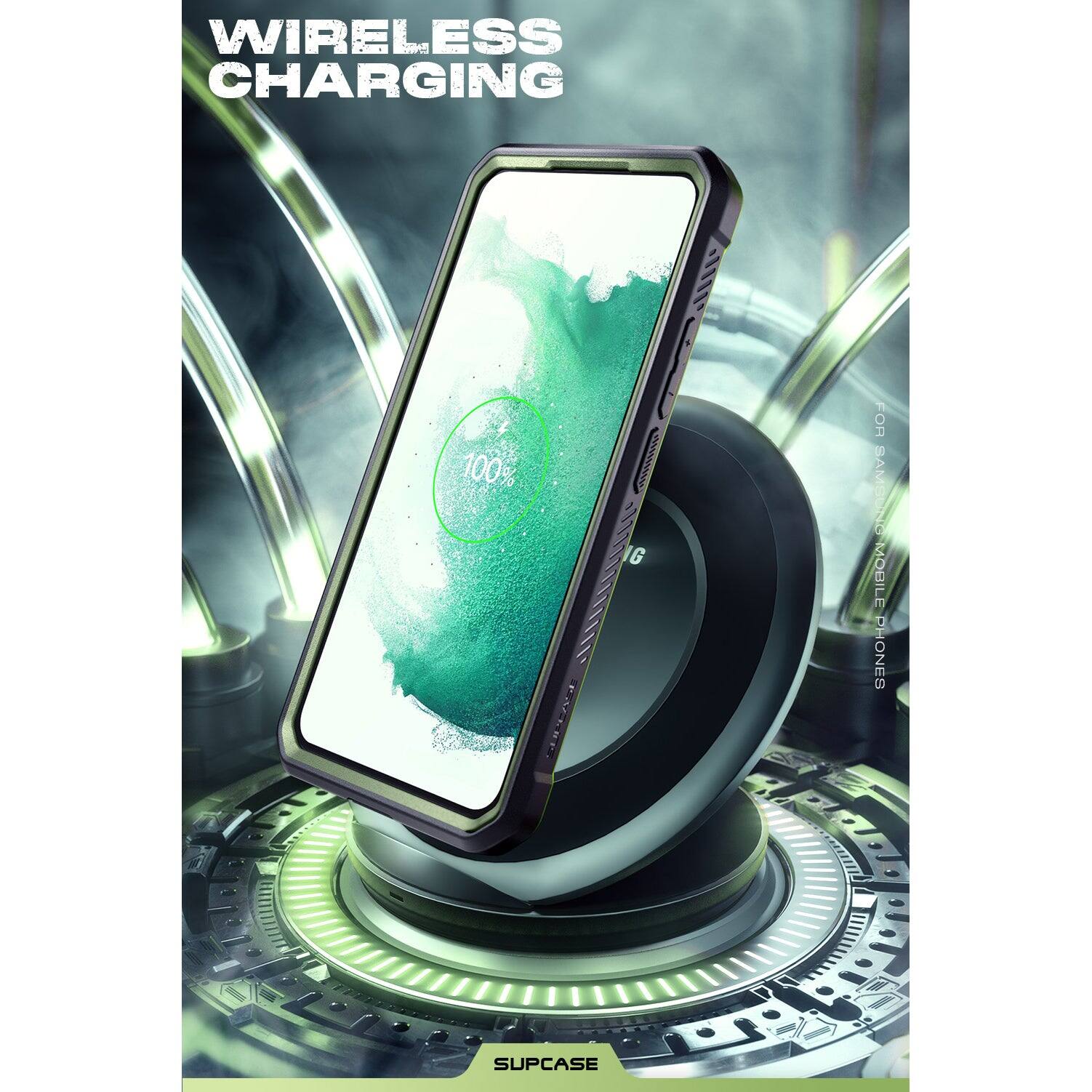 WIRELESS CHARGING

100%

FOR SAMSUNG MOBILE PHONES

SUPCASE