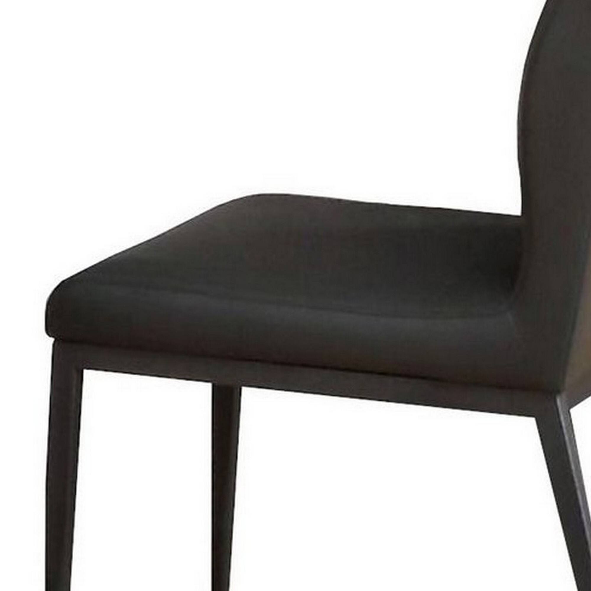 Alt View 2. Manhattan Lane - Chair with Faux Leather and Sleek Metal Legs - Gray.
