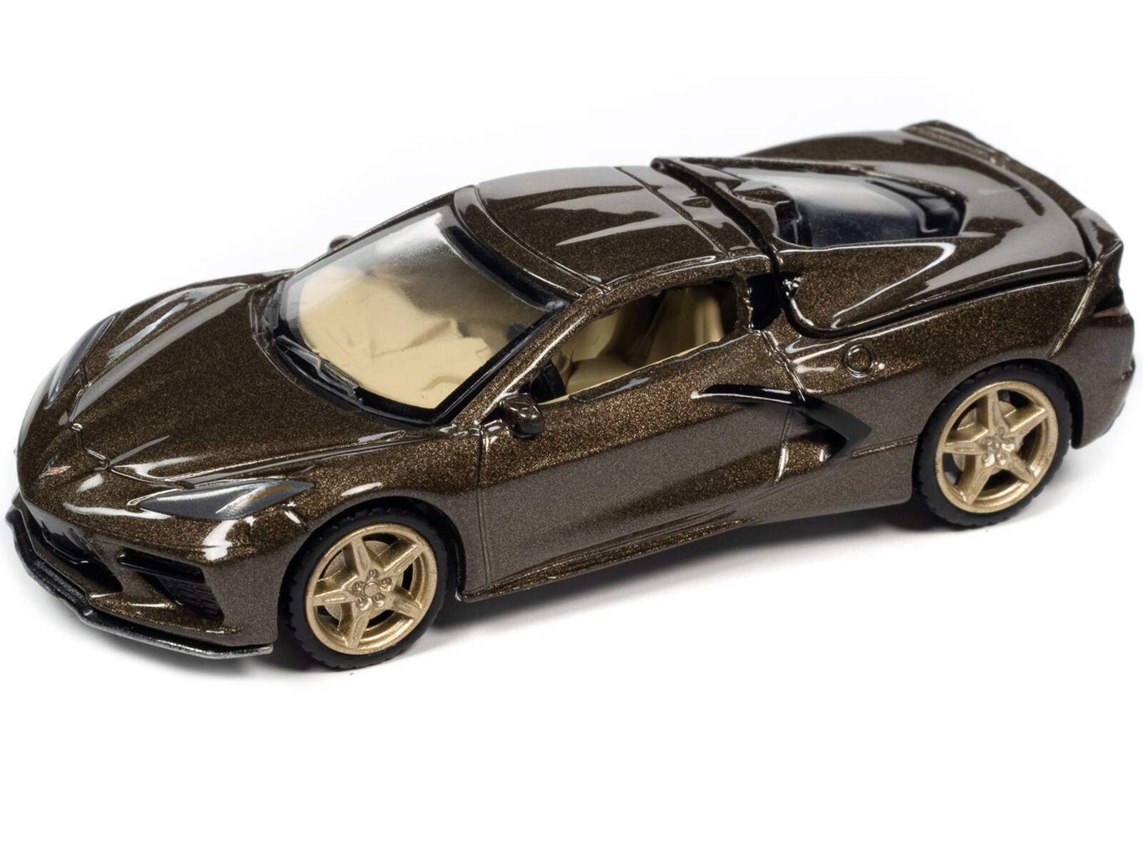 Alt View 1. Autoworld - 2020 Chevrolet Corvette Zeus Bronze Metallic "Sports Cars" Limited Edition 1/64 Diecast Model Car by Auto World.
