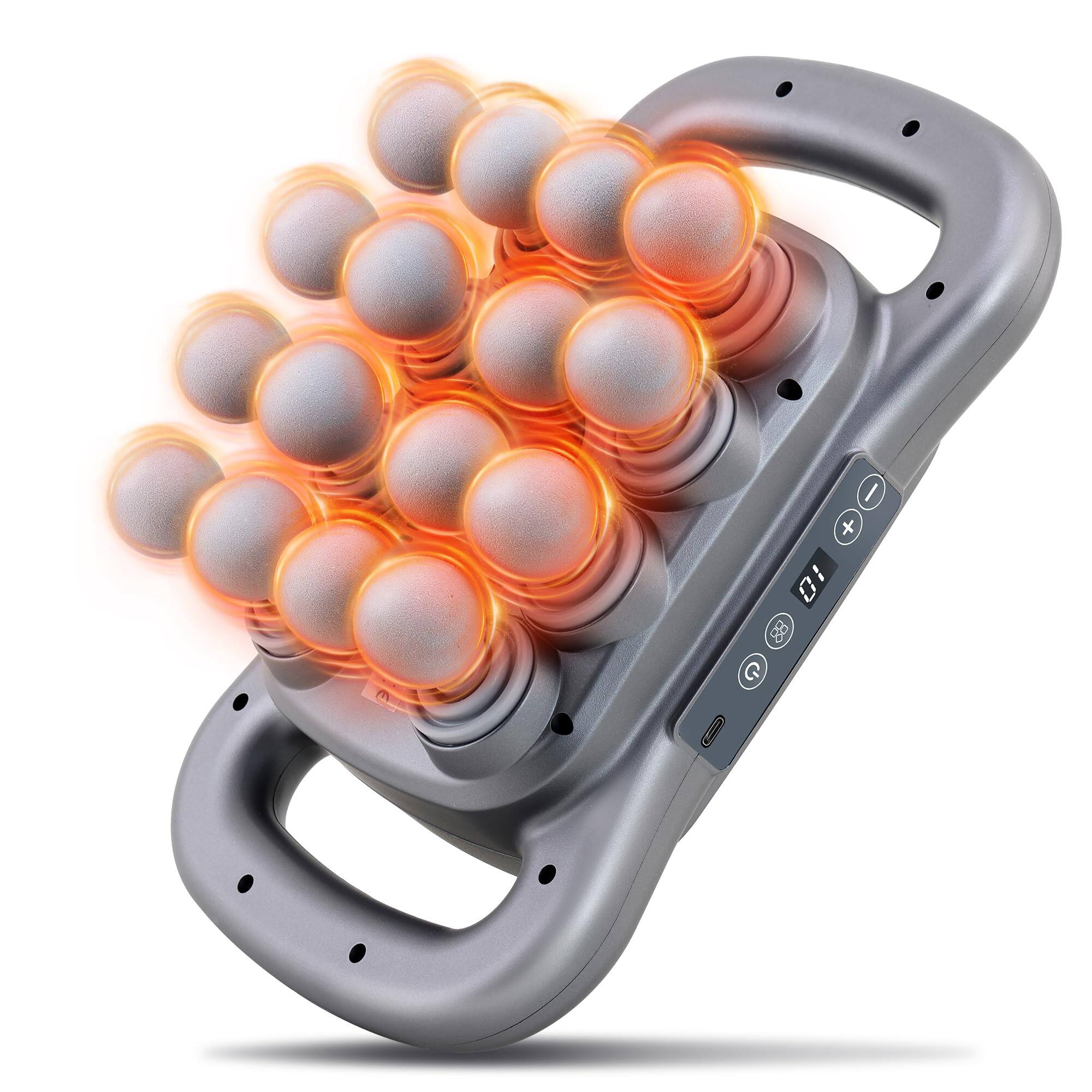 Front. Live At Space - 16-Head Deep Tissue Massage Gun 9 Speeds 8H Battery Quiet Dark Grey - 642146679766.