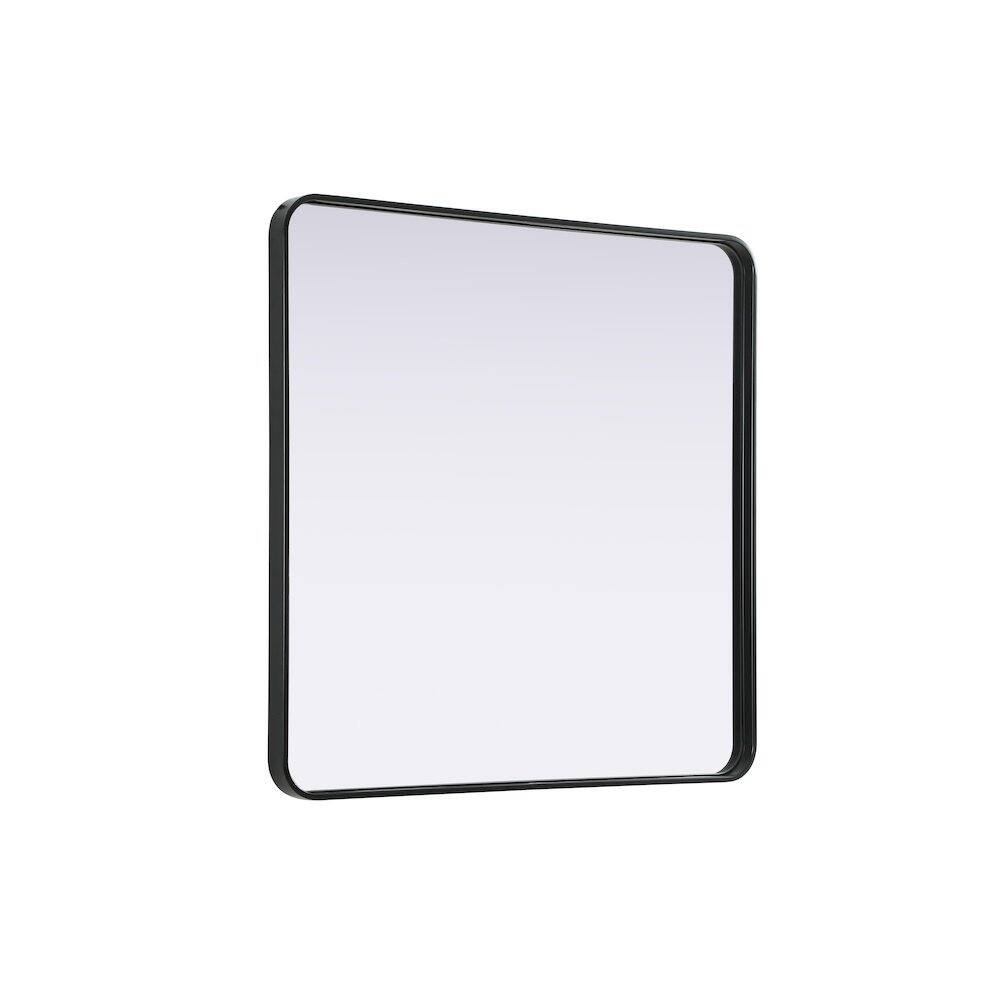 Alt View 1. Elegant Decor - Contour Metal Rectangle Mirror 36x36 in Black - Black.