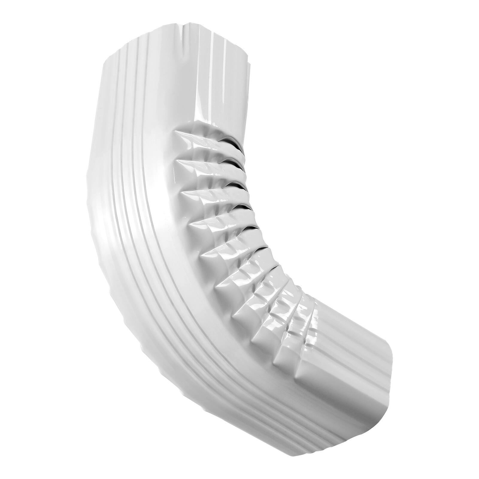 Alt View 5. VEVOR - Downspout Gutter Elbow, fits 3x4 Inch Style A L-Shaped, Interface Size 3.1x4.3 in / 78x108 mm, Aluminum Alloy - White.
