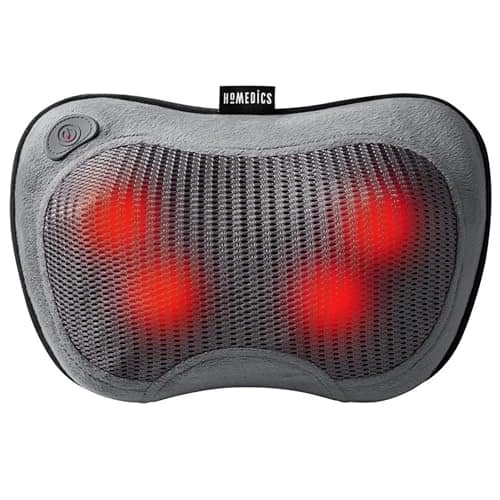 DORLUKFU - ®Cordless Shiatsu All-Body Massage Pillow with Soothing Heat, Reverse Function, Rechargeable Battery, and Integrated