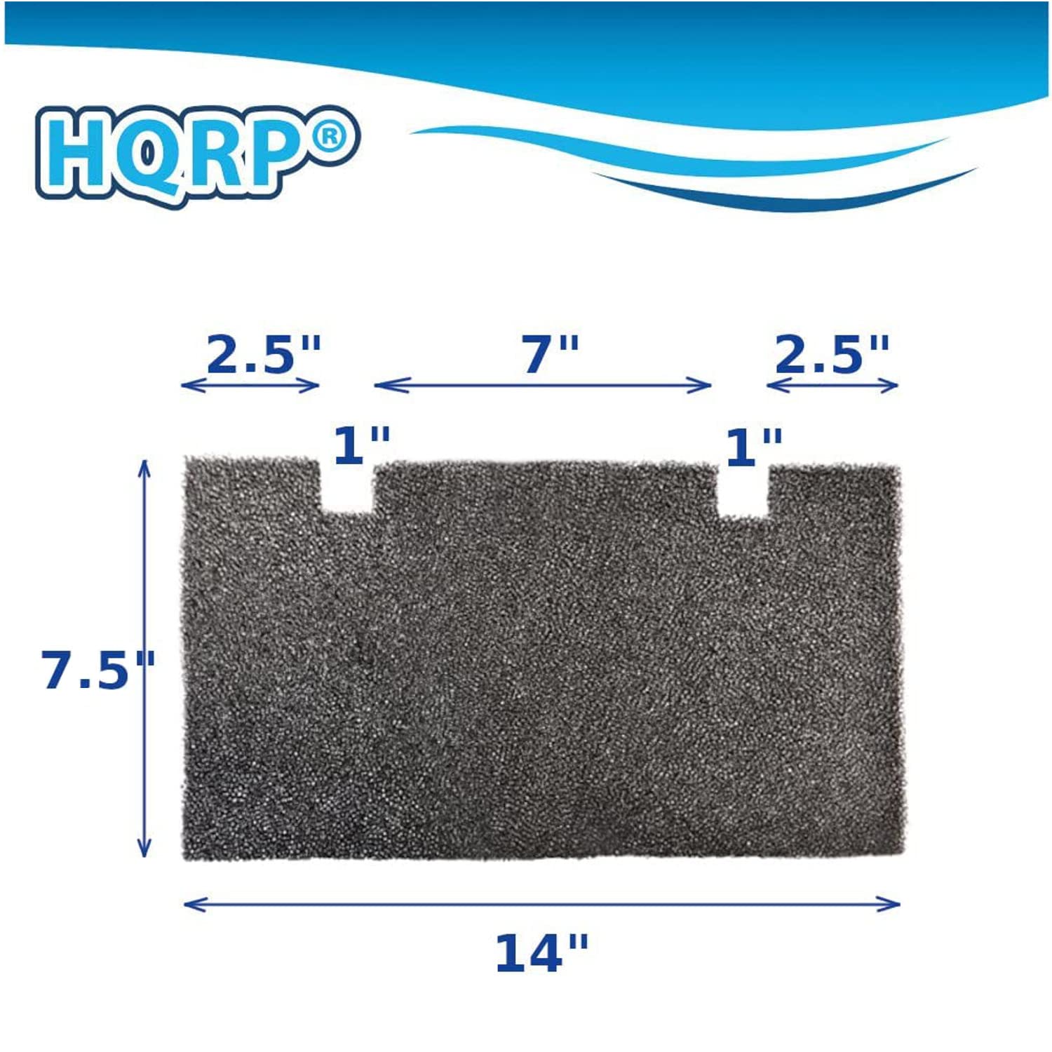 HQRP 2.5" 7" 2.5" 1" 1" 7.5" 14"