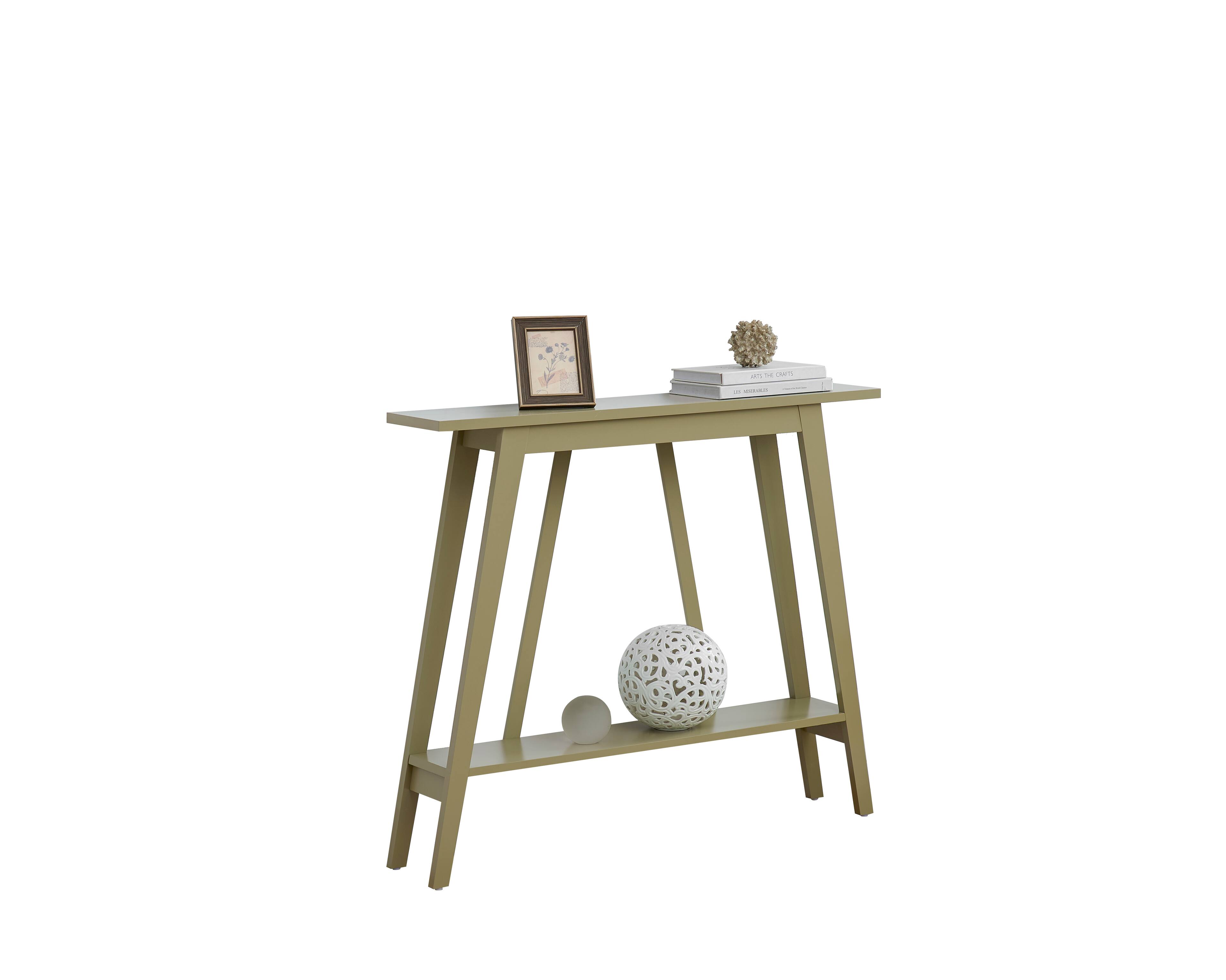 Angle. Kings Brand Furniture - Kings Brand Furniture Conway Console Table Functional Narrow Wood Accent Entryway Table with Storage Shelf - Open Orange.