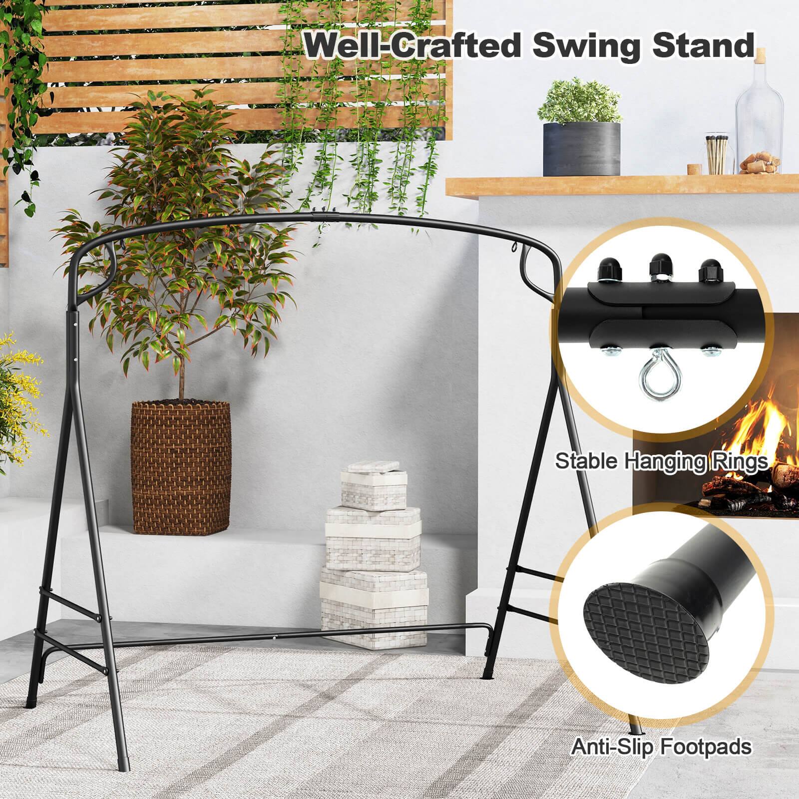 Well-Crafted Swing Stand  
Stable Hanging Rings  
Anti-Slip Footpads