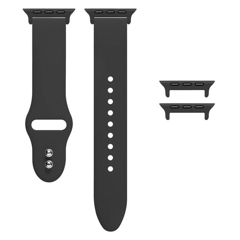 Alt View 1. Posh Tech - Silicone Band for Apple Watch - Black.