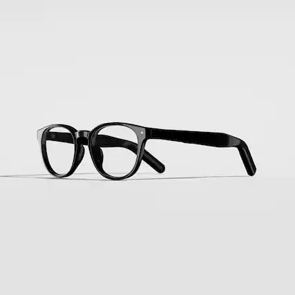 Front. VONDER - BASEL AI Smart Glasses with Memory, 16h+ Battery, Premium Audio, No Camera or Display, Prescription-Ready - Clear Lenses - Black.