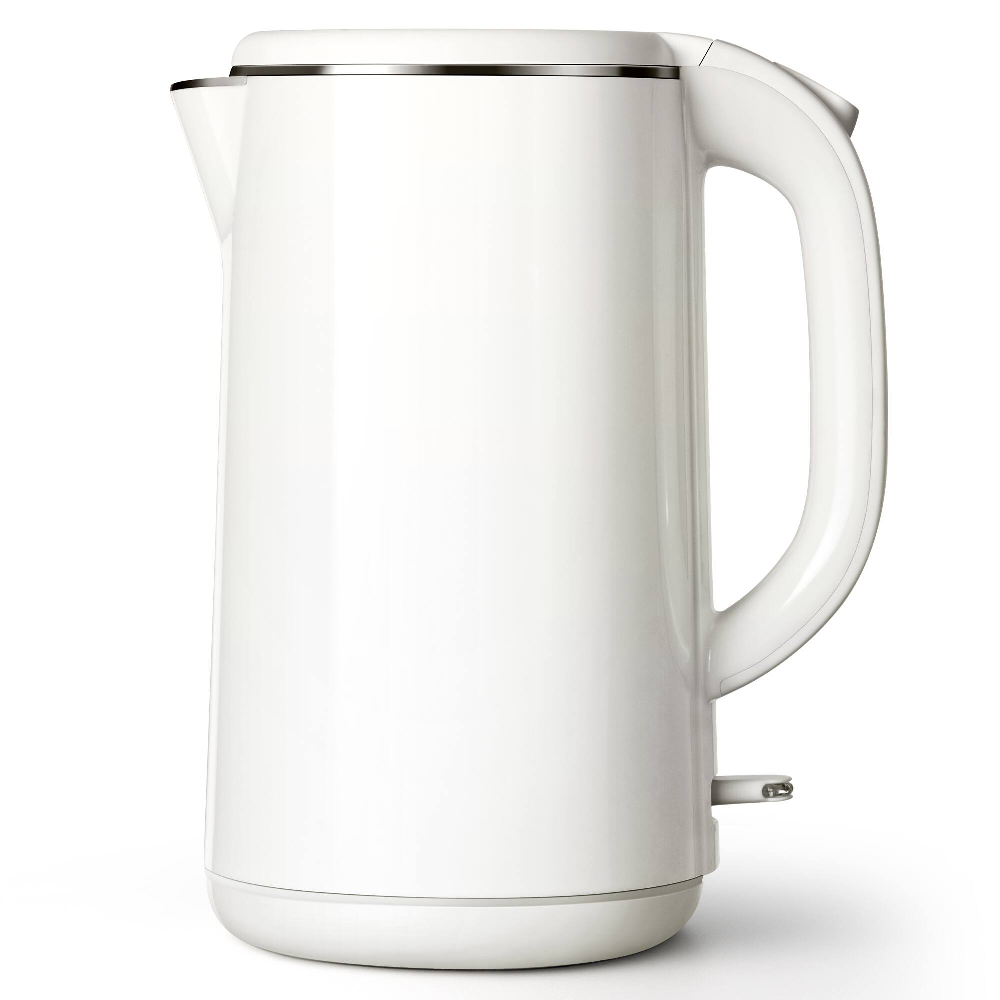 Sugift - 1.8-L 1100W Fast Heat Electric Kettle Tea Kettle with Auto Shut-Off, Boil-Dry Proof, Double Wall Stainless Steel - Beige