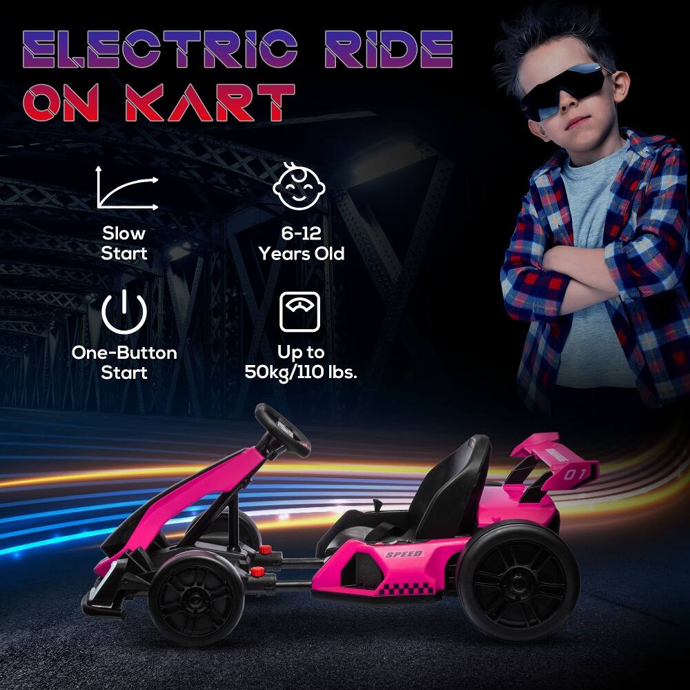 ELECTRIC RIDE ON KART

Slow Start

6-12 Years Old

One-Button Start

Up to 50kg/110 lbs.