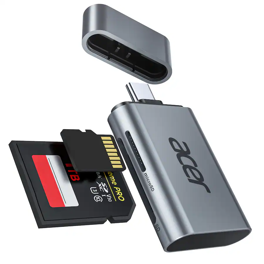 Acer USB C SD Card Reader, in UHS II Micro SD Card Reader
